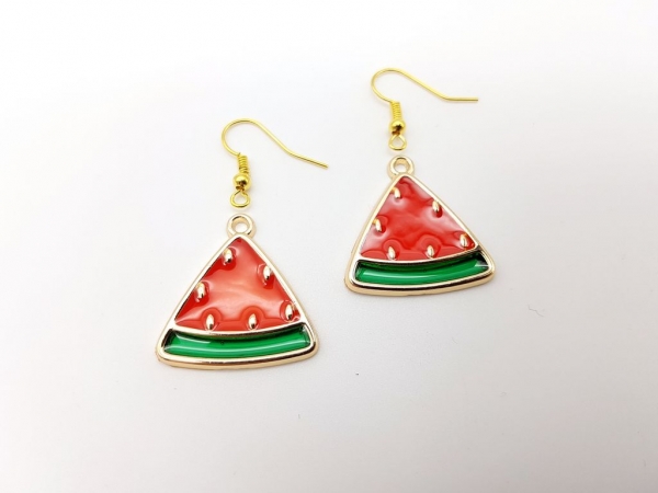 Melonen Ohrringe goldfarben